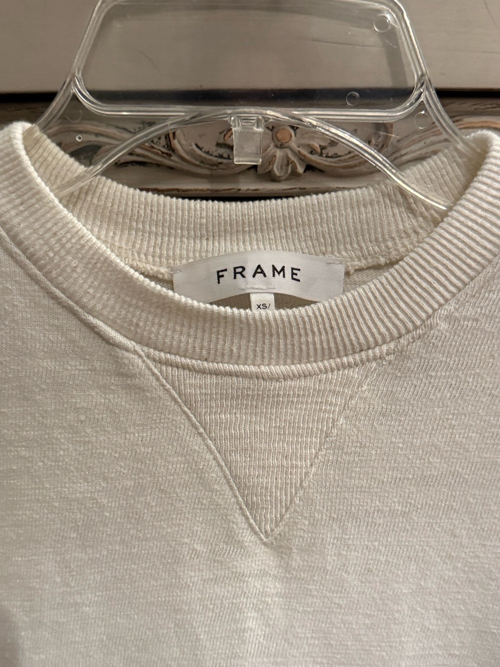 FRAME Puff Sleeve Cotton Sweatshirt/Tee Shirt XS - Picture 6 of 10